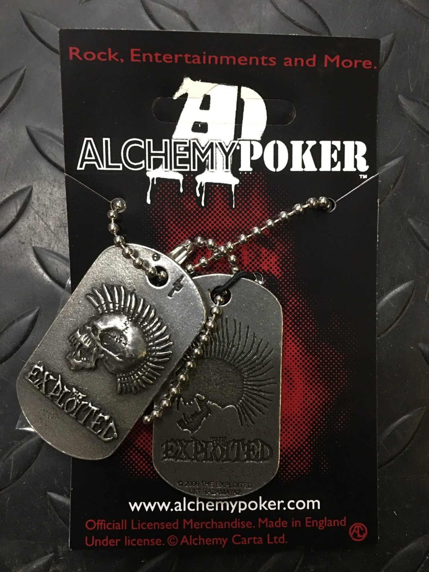 The Exploited Alchemy Poker Dog Tag — Inacoma 3 The Exploited Alchemy Poker Dog Tag — Inacoma