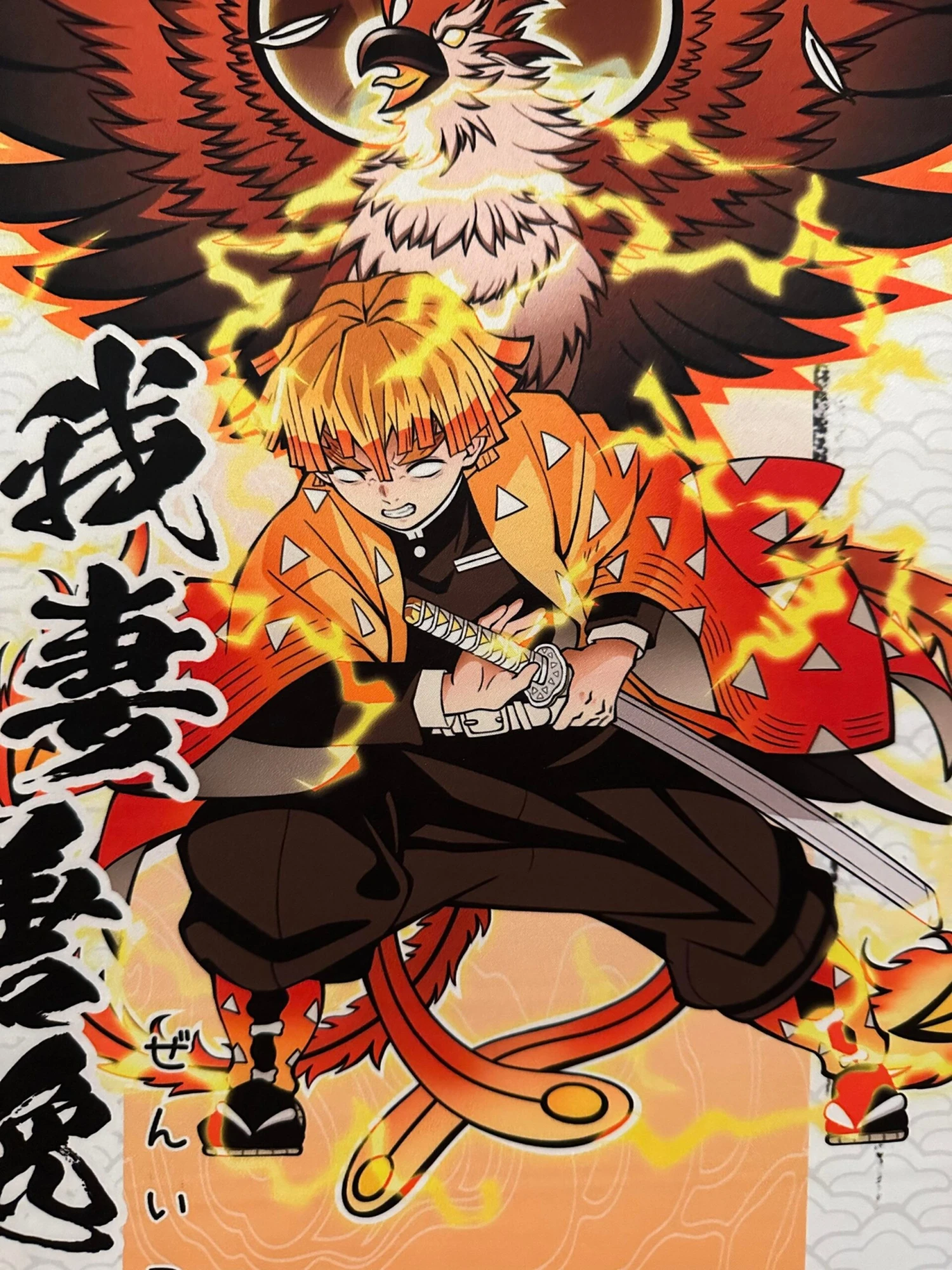 Demon Slayer Zenitsu Agatsuma - TEXTILE SCROLL POSTERS — Inacoma 7 Demon Slayer Zenitsu Agatsuma - TEXTILE SCROLL POSTERS — Inacoma - Image 5