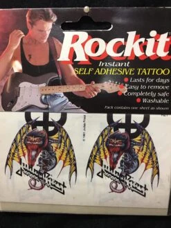 ROCKIT Temporary Tattoo Waterproof Judas Priest 1991 (Removable) VINTAGE — Inacoma