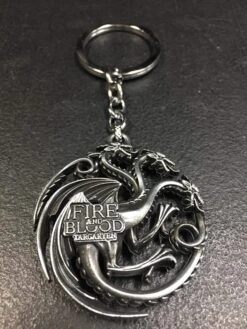 Game Of Thrones - House Targaryen Metal Keyring — Inacoma