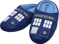 Doctor Who - TARDIS Printed Slippers Ladies 8 — Inacoma