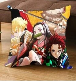 Demon Slayer - Tanjiro Kamado & Nezuko Kamado & Zenitsu Agatsuma Canvas Pillow — Inacoma