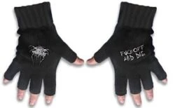 Darkthrone Embroidered Fingerless Gloves  — Inacoma
