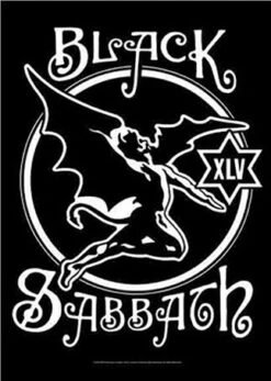 BLACK SABBATH TEXTILE POSTER - BLACK AND WHITE — Inacoma