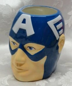 Captain America 3D Mug — Inacoma -Inacoma Captain America Mug 3D Cup Face Tea Coffee