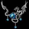 Alchemy Draig O Gariad Pendant — Inacoma -Inacoma P772 Gothic Halskette Drachen Herz