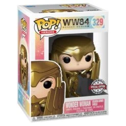 Wonder Woman: 1984 - Wonder Woman Gold Shield Pose US Exc. Funko Pop! Vinyl 329 — Inacoma