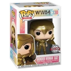 Wonder Woman: 1984 - Wonder Woman Gold Wide Wing Pose US Exc. Funko Pop! Vinyl 330 — Inacoma