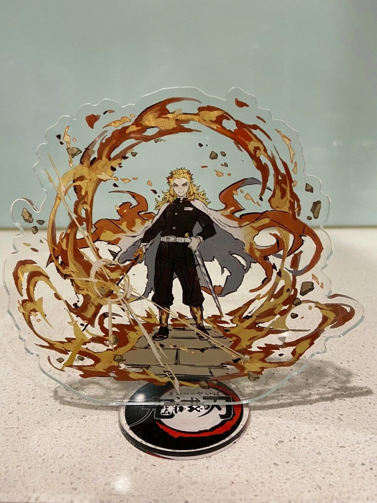 Demon Slayer Kyōjurō Rengoku - Acrylic Stand - Cake Topper / Desk Stand — Inacoma 3 Demon Slayer Kyōjurō Rengoku - Acrylic Stand - Cake Topper / Desk Stand — Inacoma
