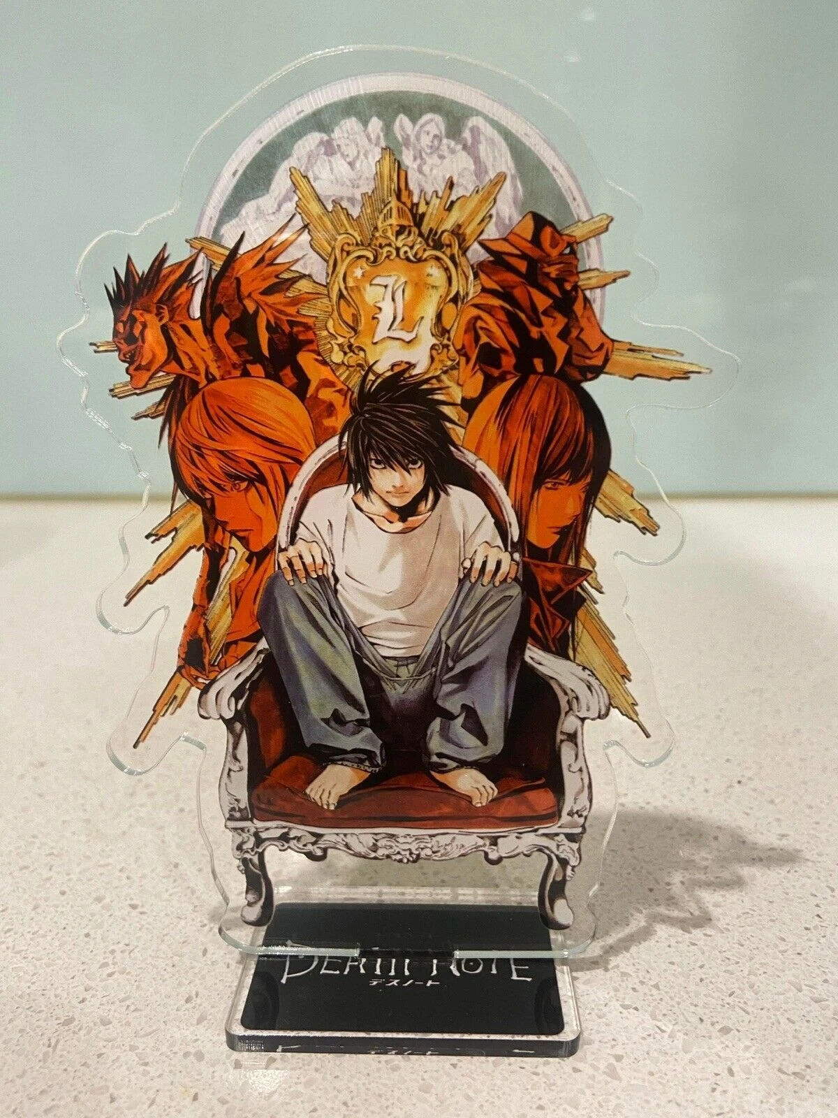 Death Note "L" - Acrylic Stand - Cake Topper / Desk Stand — Inacoma 3 Death Note "L" - Acrylic Stand - Cake Topper / Desk Stand — Inacoma